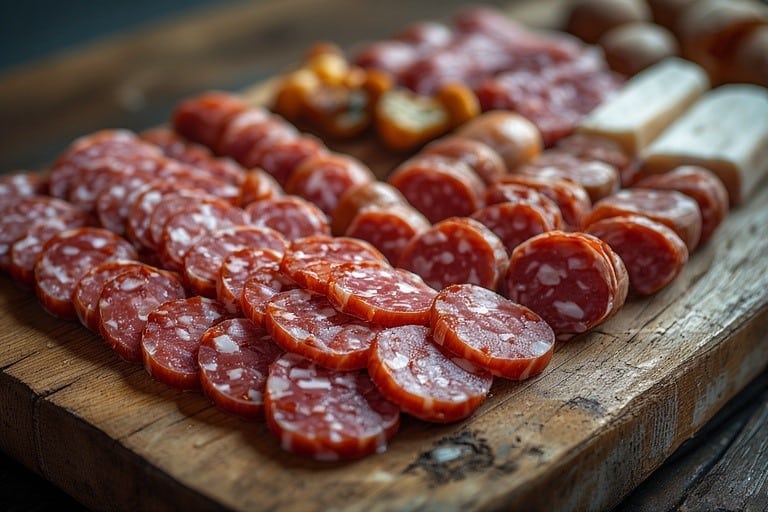 Cold cut sausage and french "saucisson" pairing with Gamay