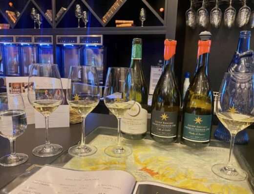 some of the 20 wines of Chablis tasted on a private day wine tasting