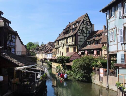 view of Colmar on a walking tour with wine tasting