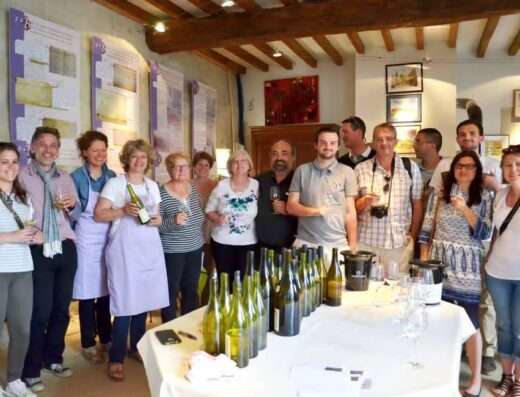 friendly wine tasting at Chablis Davenne winery