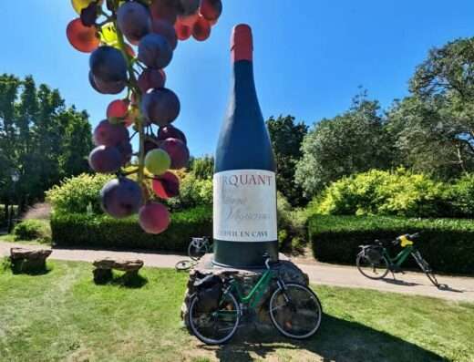 Giant bottle of wine in Cheverny, Loire