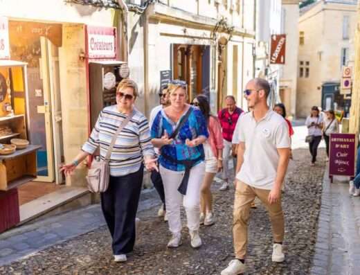 Visit of historical old streets of Saint Emilkion village on a Saint-Emilion Wine Tasting Tour