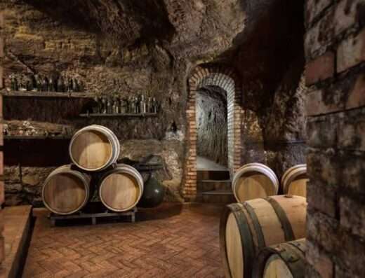 old tuff cellars of Cantina del notaio in Rionero in Vulture Bassilicata