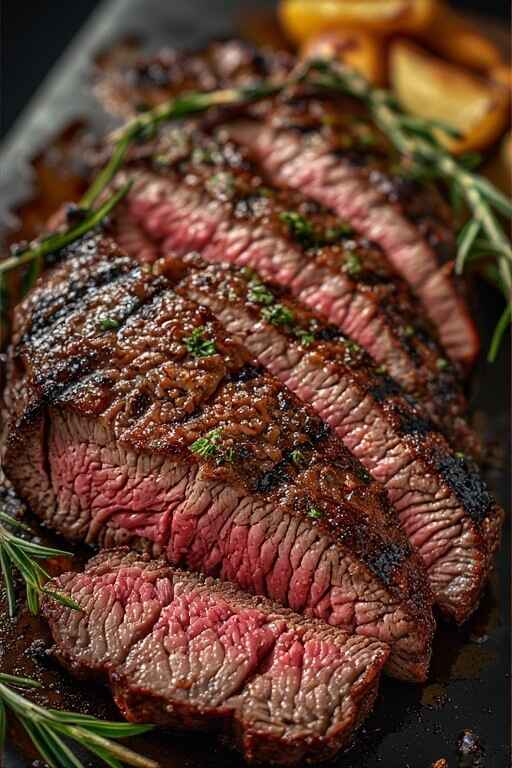 bistecca alla fiorentina: beek grilled with butter and rosemary