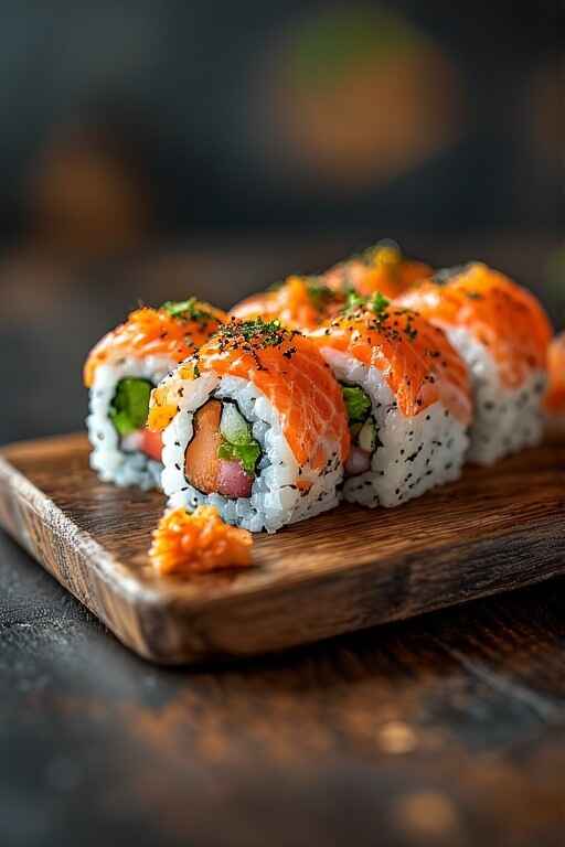 sushi with salmon