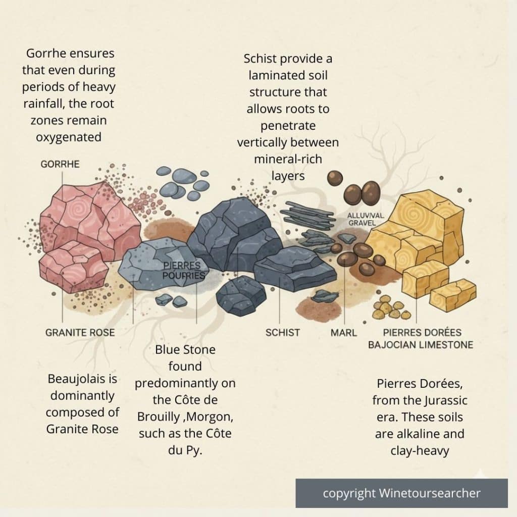 Soil composition of Beaujolais