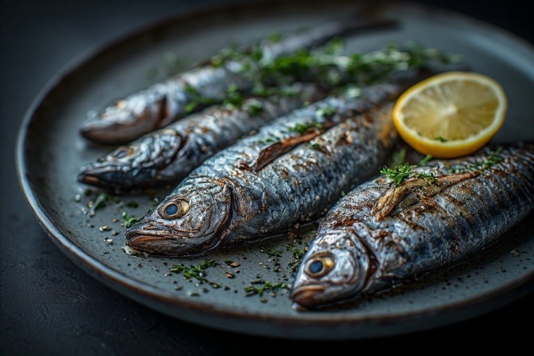 grilled sardines