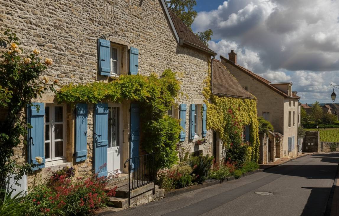 Village of Meursault, Côte de Beaune, Burgundy