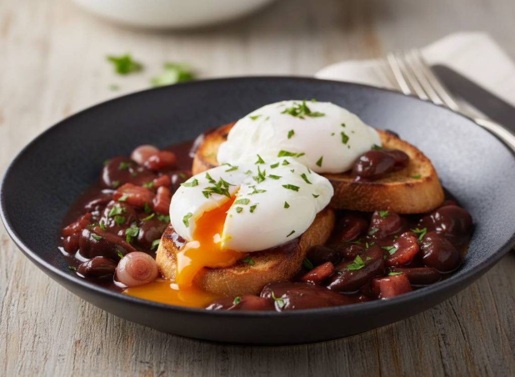 oeuf meurette and Burgundy red wine pairing