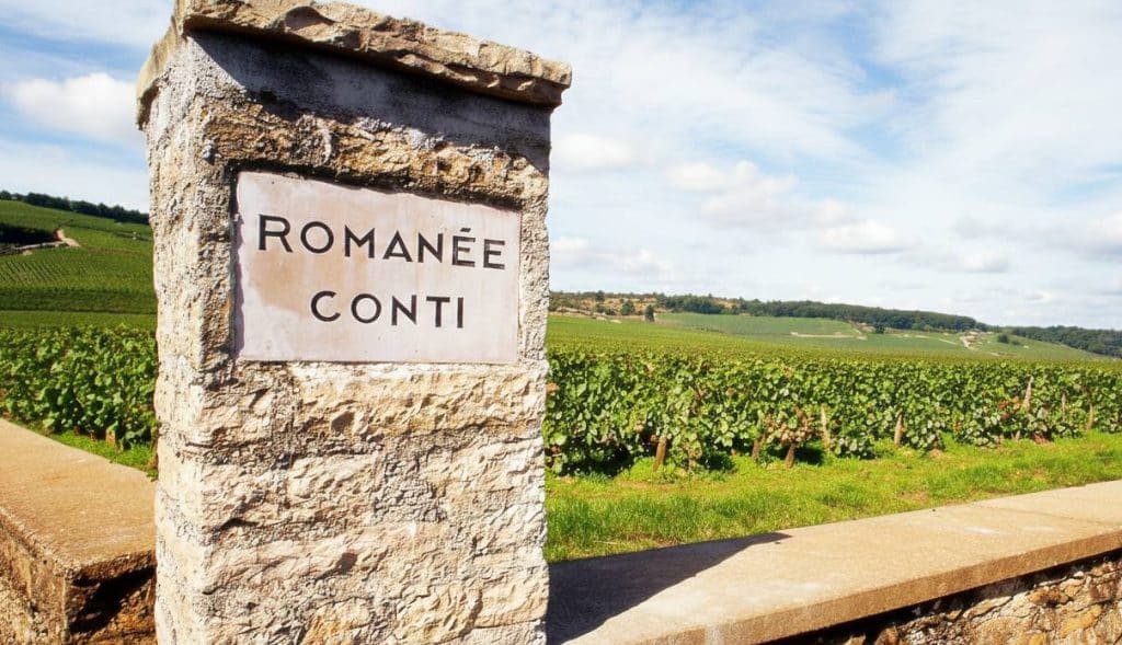 Iconic entrance of Romanée Conti Vineyards in Côte de Nuits