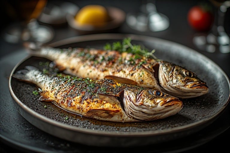 grilled sea bass