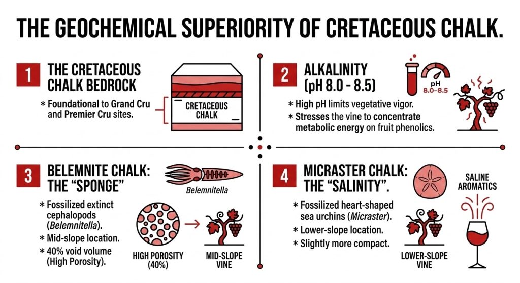 Belemnite and Micraster Chalk