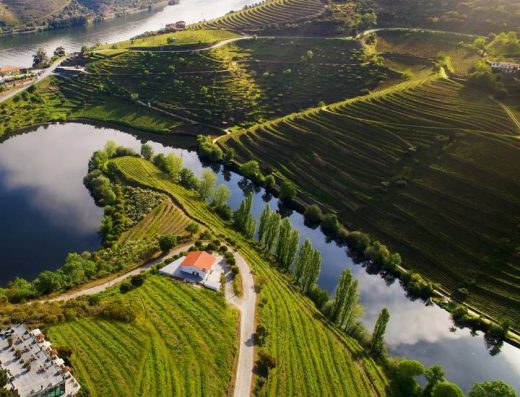 Douro Valley aerial view