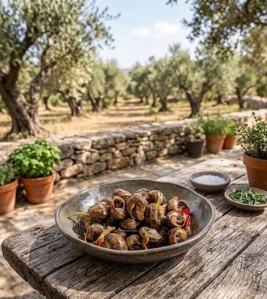 cretan fried snails